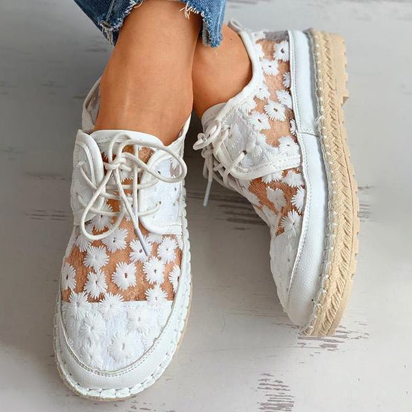Orthopedische sneakers voor dames met bloemendessin – Floriva BloomWalk - Glamorix