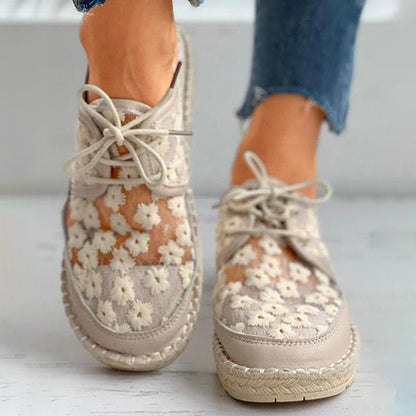 Orthopedische sneakers voor dames met bloemendessin – Floriva BloomWalk - Glamorix
