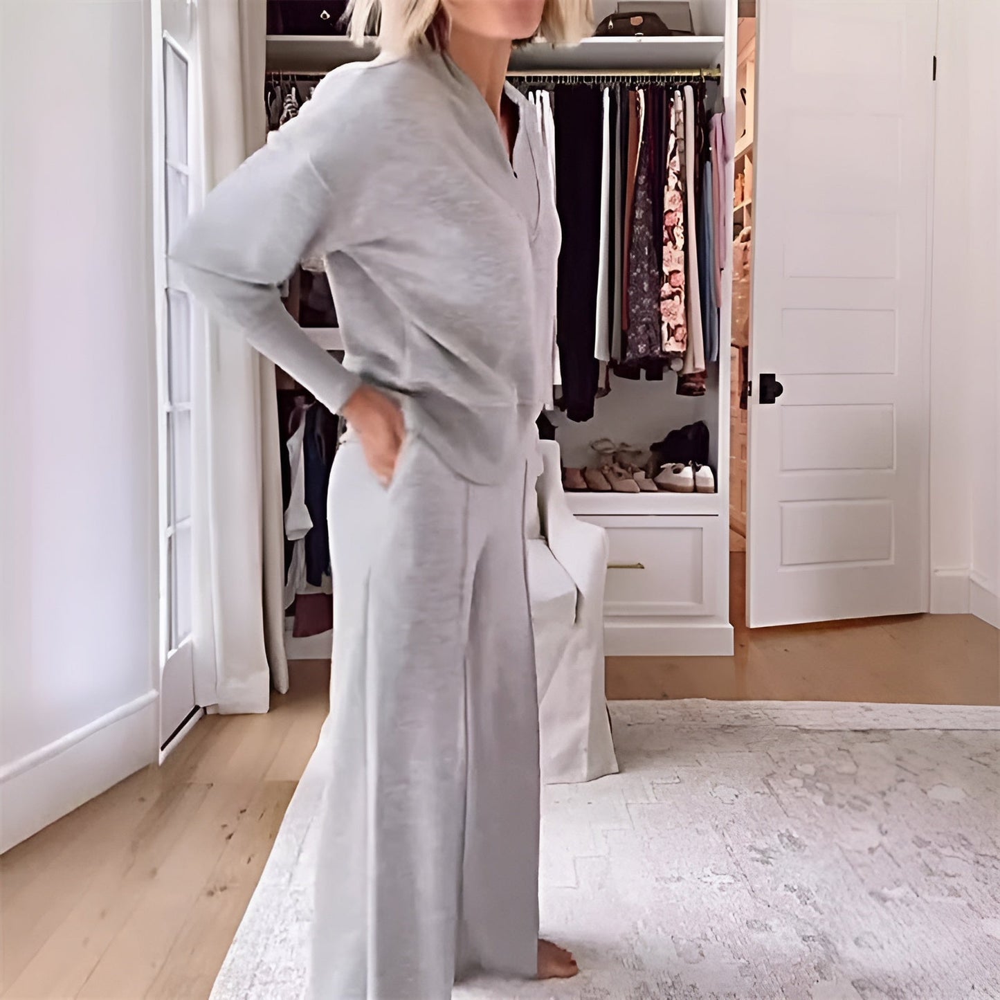 Luchtige dames co-ord set van twee delen voor zomercomfort – VeraLoom Set - Glamorix