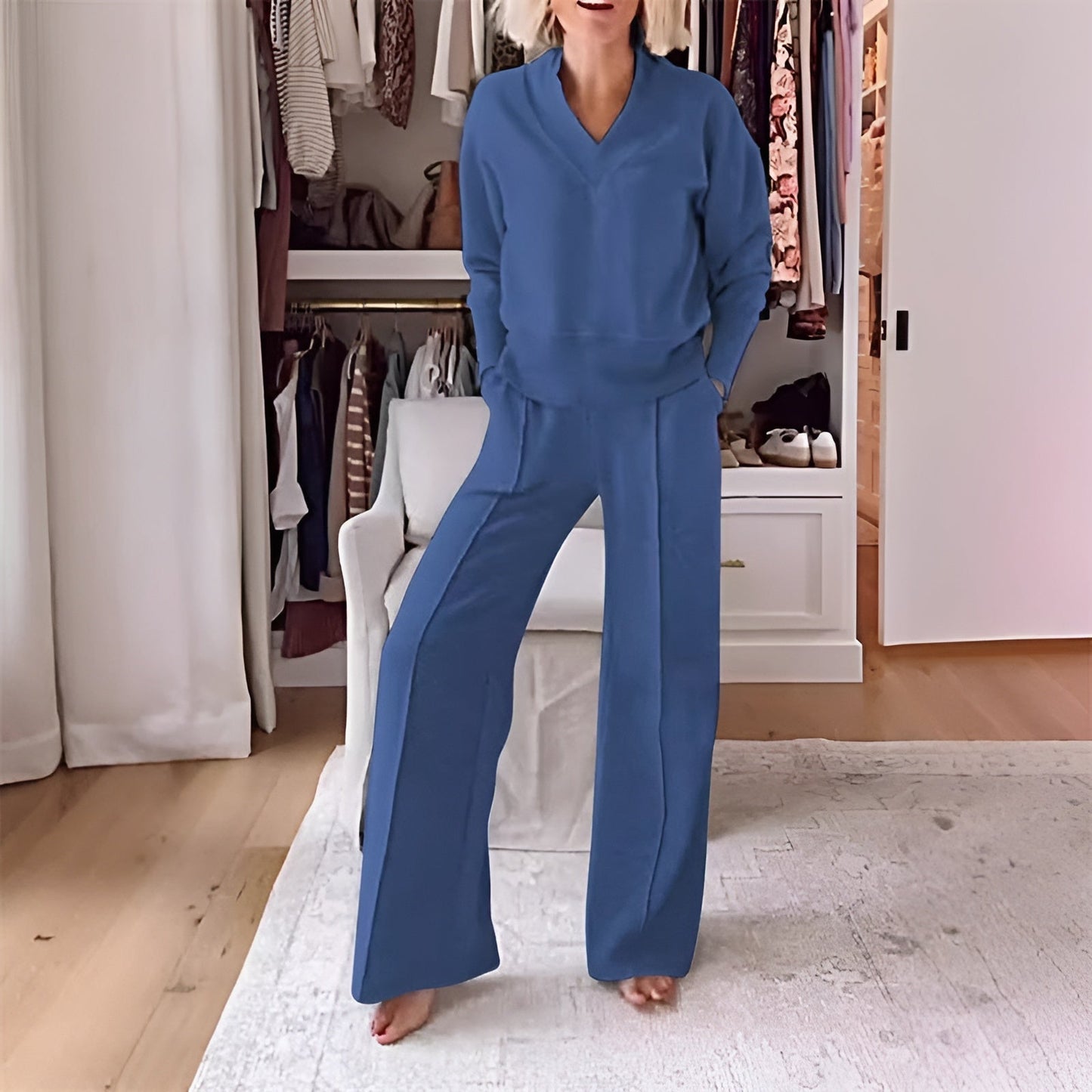 Luchtige dames co-ord set van twee delen voor zomercomfort – VeraLoom Set - Glamorix