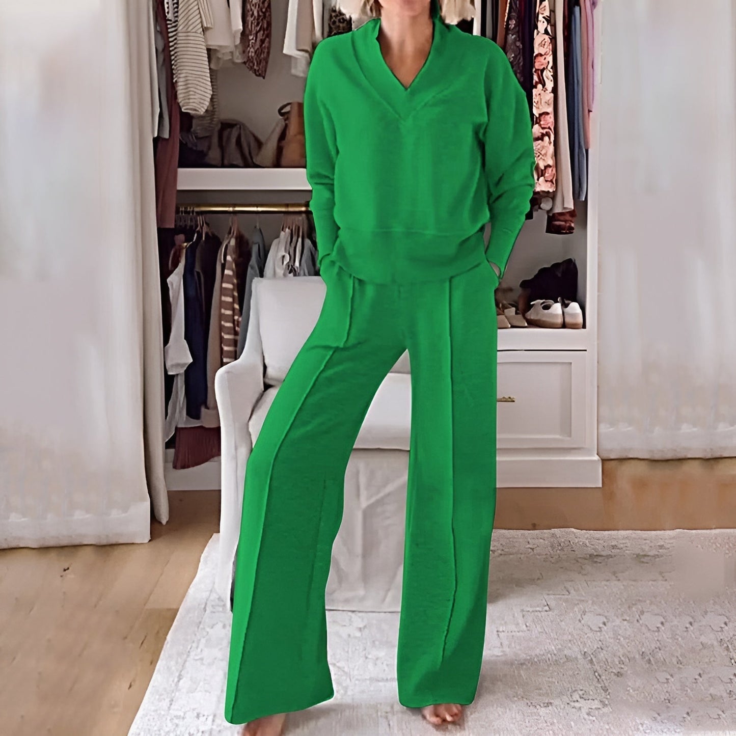 Luchtige dames co-ord set van twee delen voor zomercomfort – VeraLoom Set - Glamorix
