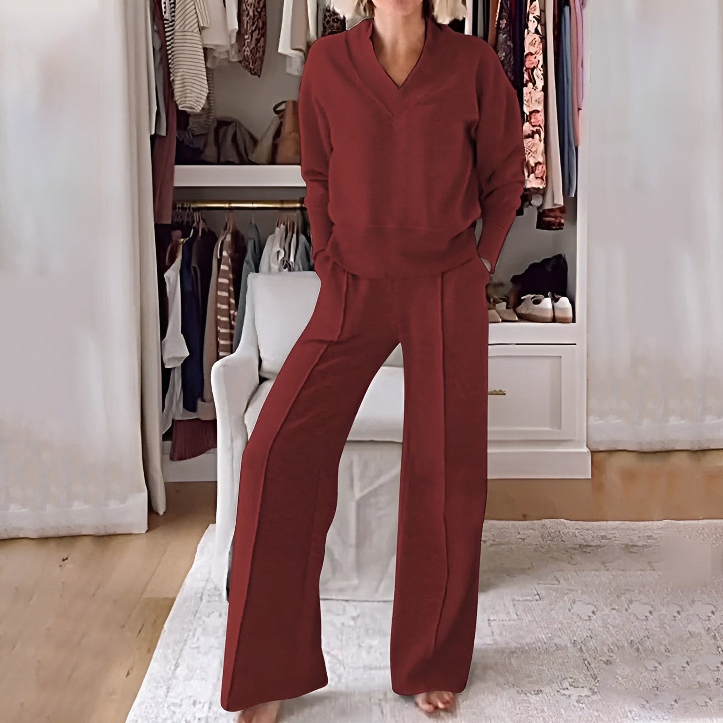 Luchtige dames co-ord set van twee delen voor zomercomfort – VeraLoom Set - Glamorix