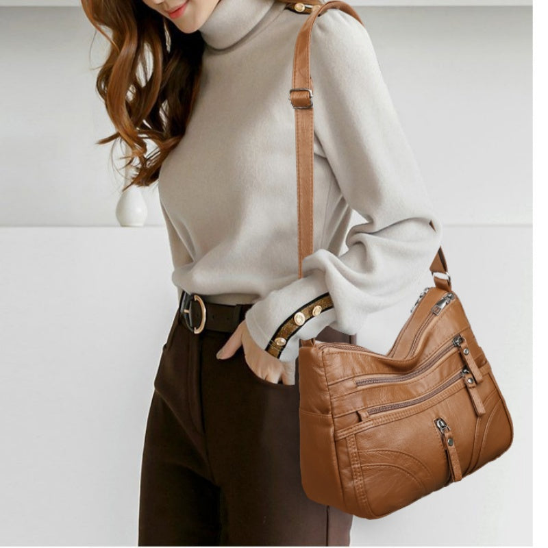 Praktische damesschoudertas met meerdere ritsvakken – NALANI BAG - Glamorix