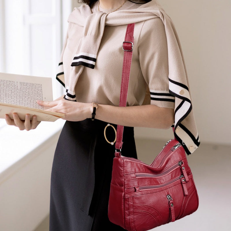 Praktische damesschoudertas met meerdere ritsvakken – NALANI BAG - Glamorix