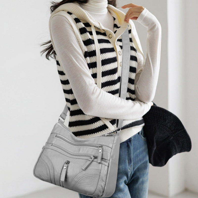 Praktische damesschoudertas met meerdere ritsvakken – NALANI BAG - Glamorix