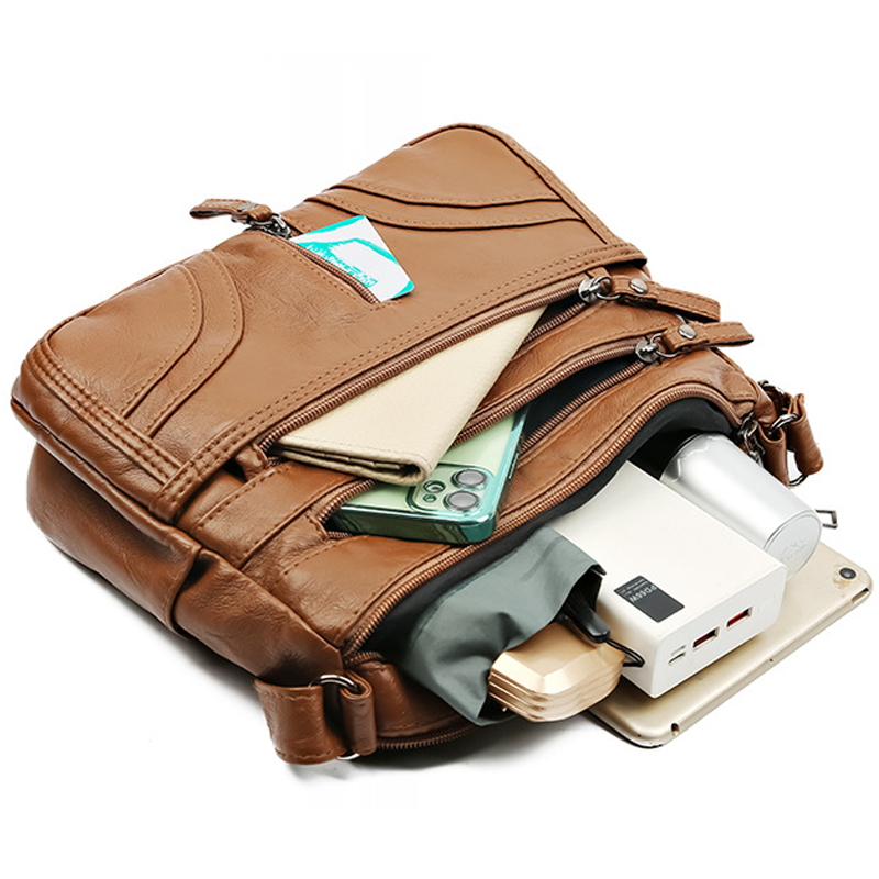 Praktische damesschoudertas met meerdere ritsvakken – NALANI BAG - Glamorix