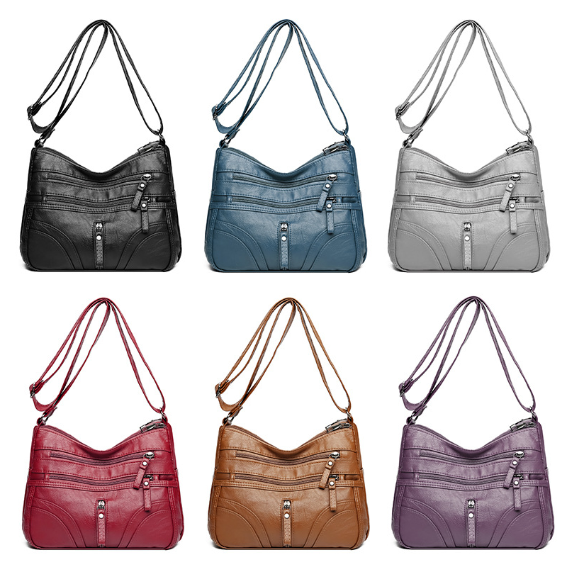 Praktische damesschoudertas met meerdere ritsvakken – NALANI BAG - Glamorix