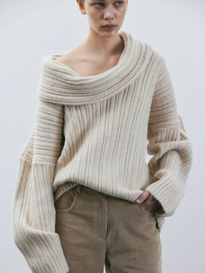 SOPHIA - Gebreide off-shoulder trui voor dames