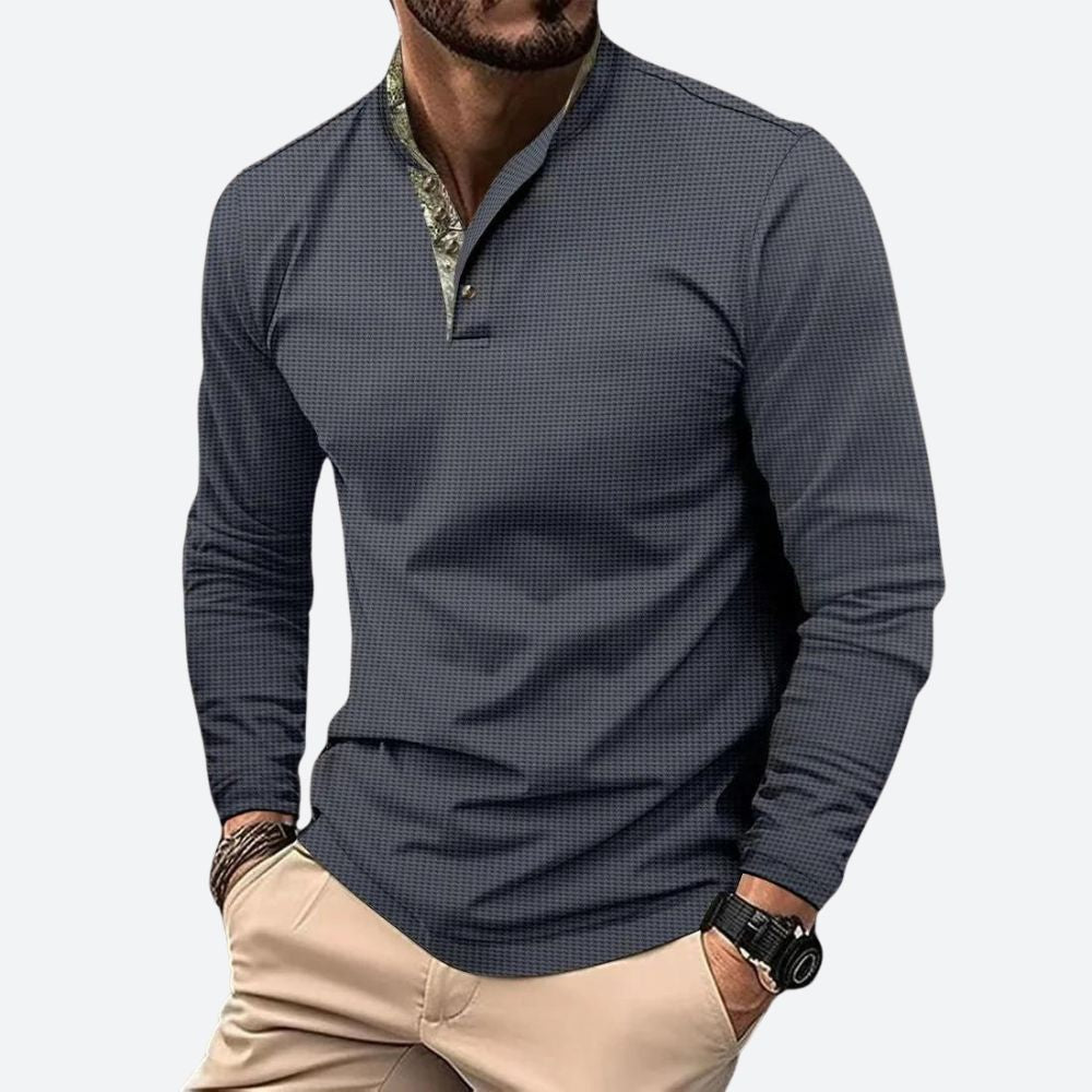 JULIAN – Heren shirt met lange mouwen en moderne semi-getailleerde pasvorm