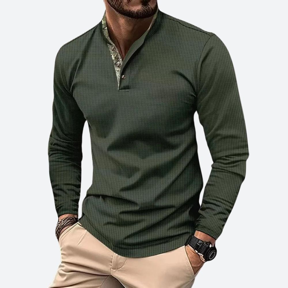 JULIAN – Heren shirt met lange mouwen en moderne semi-getailleerde pasvorm