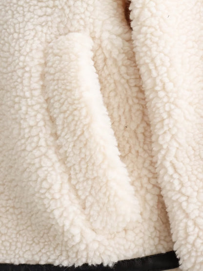 Enslee - Schapenvacht Jas met Gesp en Kraag