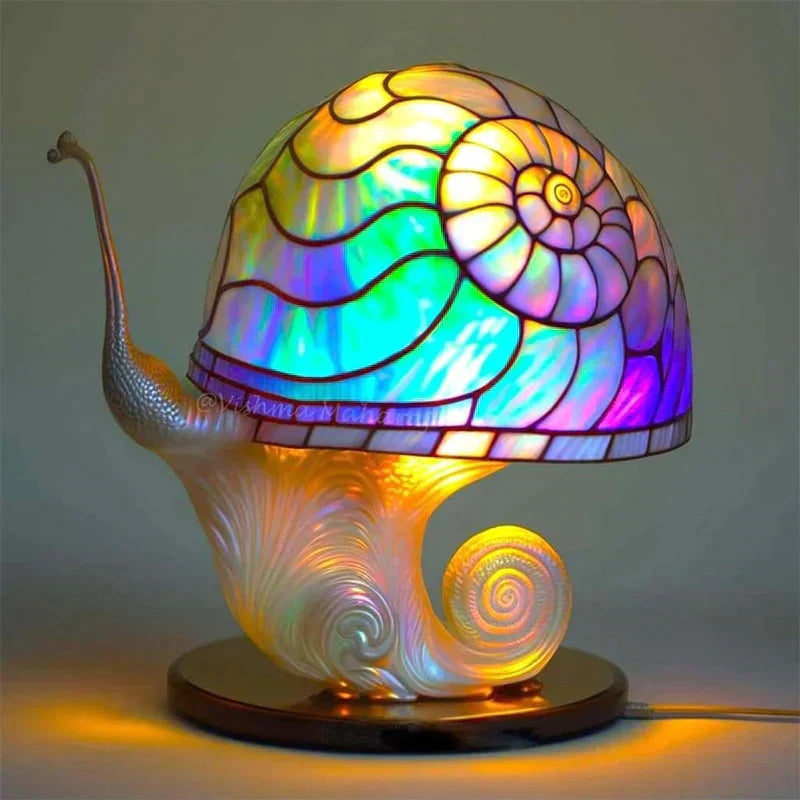 Kleurrijke glas-in-loodlamp voor een sfeervol interieuraccent – VITRALIA GlowArt - Glamorix