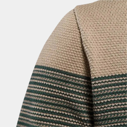 Gebreide heren trui met kleurverloopstrepen – MILVOR - Glamorix