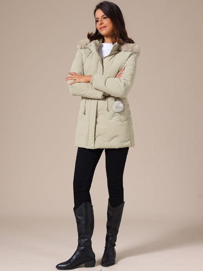 SARA – Gewatteerde dames winterjas met capuchon - Glamorix