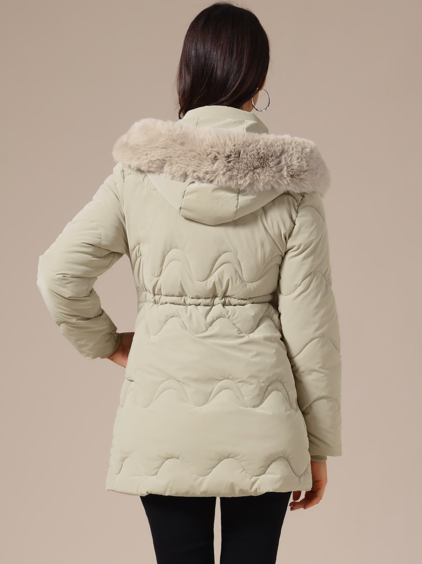 SARA – Gewatteerde dames winterjas met capuchon - Glamorix