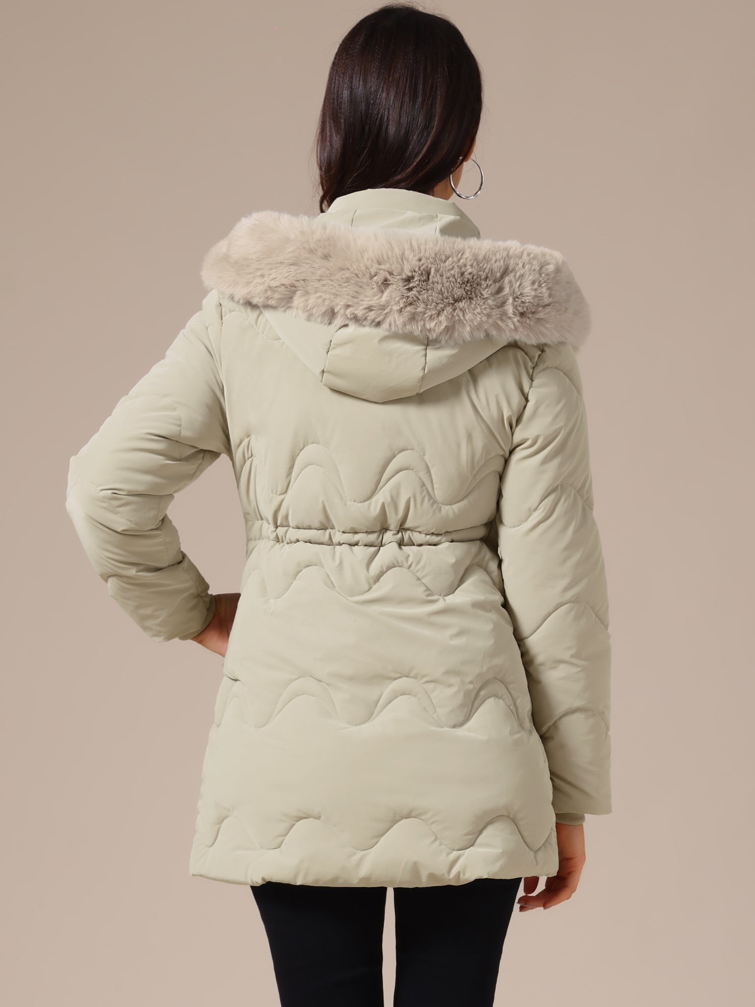 SARA – Gewatteerde dames winterjas met capuchon - Glamorix