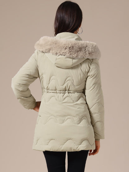 SARA – Gewatteerde dames winterjas met capuchon - Glamorix
