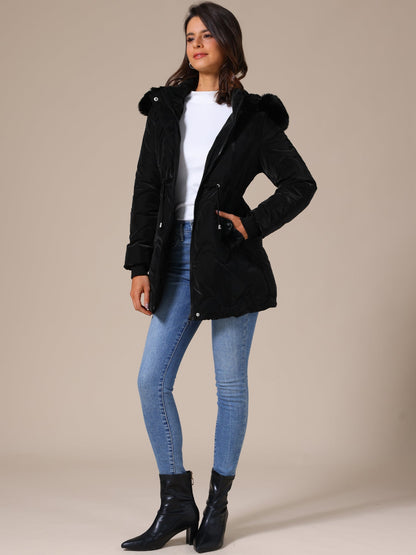 SARA – Gewatteerde dames winterjas met capuchon - Glamorix