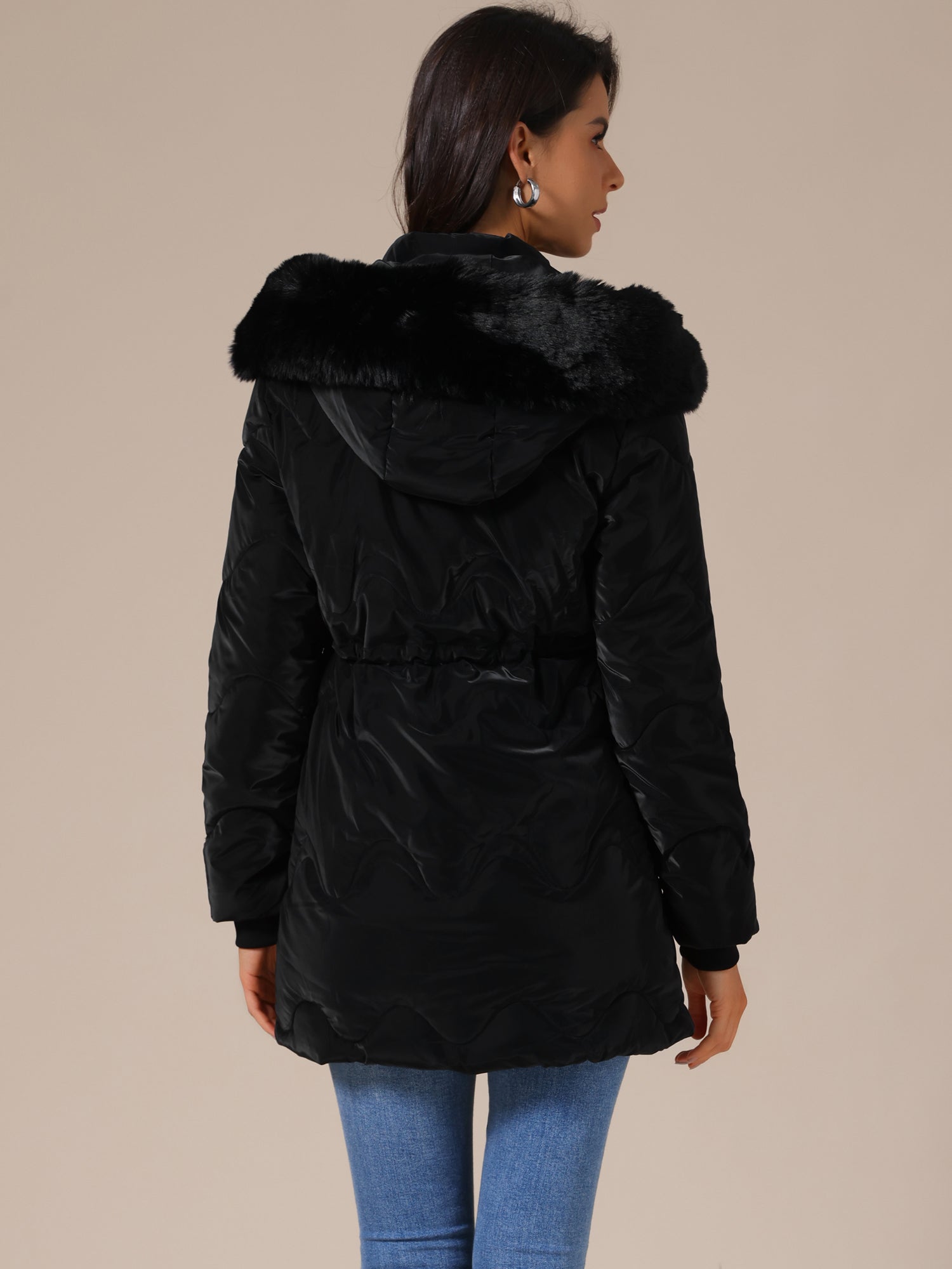 SARA – Gewatteerde dames winterjas met capuchon - Glamorix