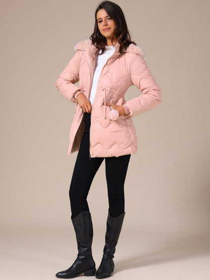SARA – Gewatteerde dames winterjas met capuchon - Glamorix