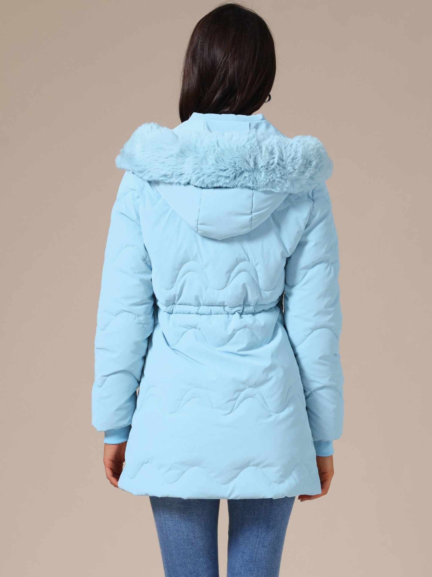 SARA – Gewatteerde dames winterjas met capuchon - Glamorix