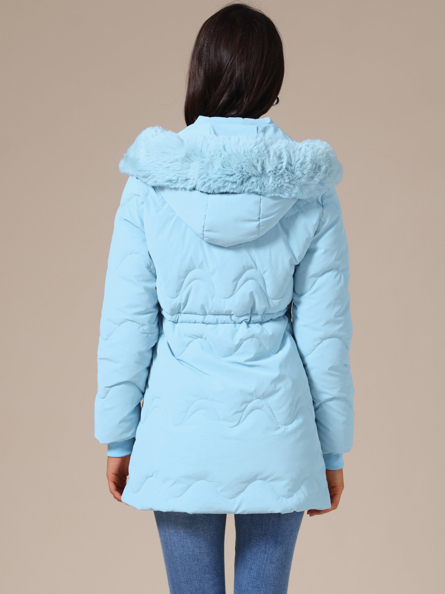 SARA – Gewatteerde dames winterjas met capuchon - Glamorix