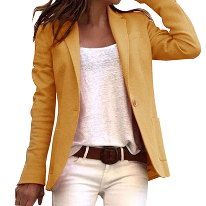 Getailleerde dames blazer met elegante knoopsluiting – VARESSA FORM - Glamorix